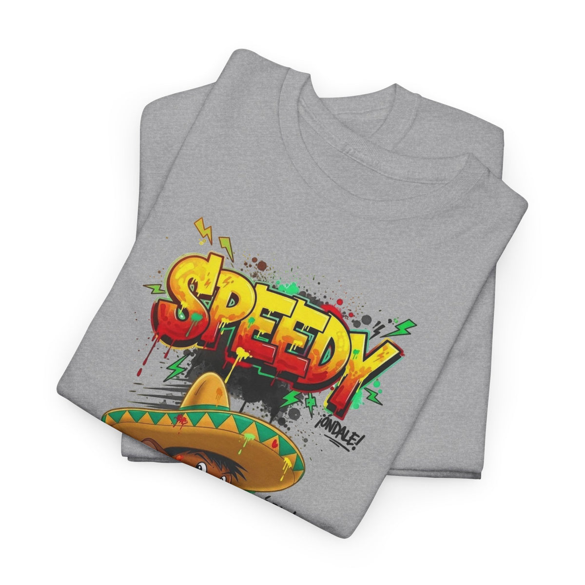 Speedy Sombrero Cartoon Tee — Mexican Street Food Runner Graphic T-Shirt