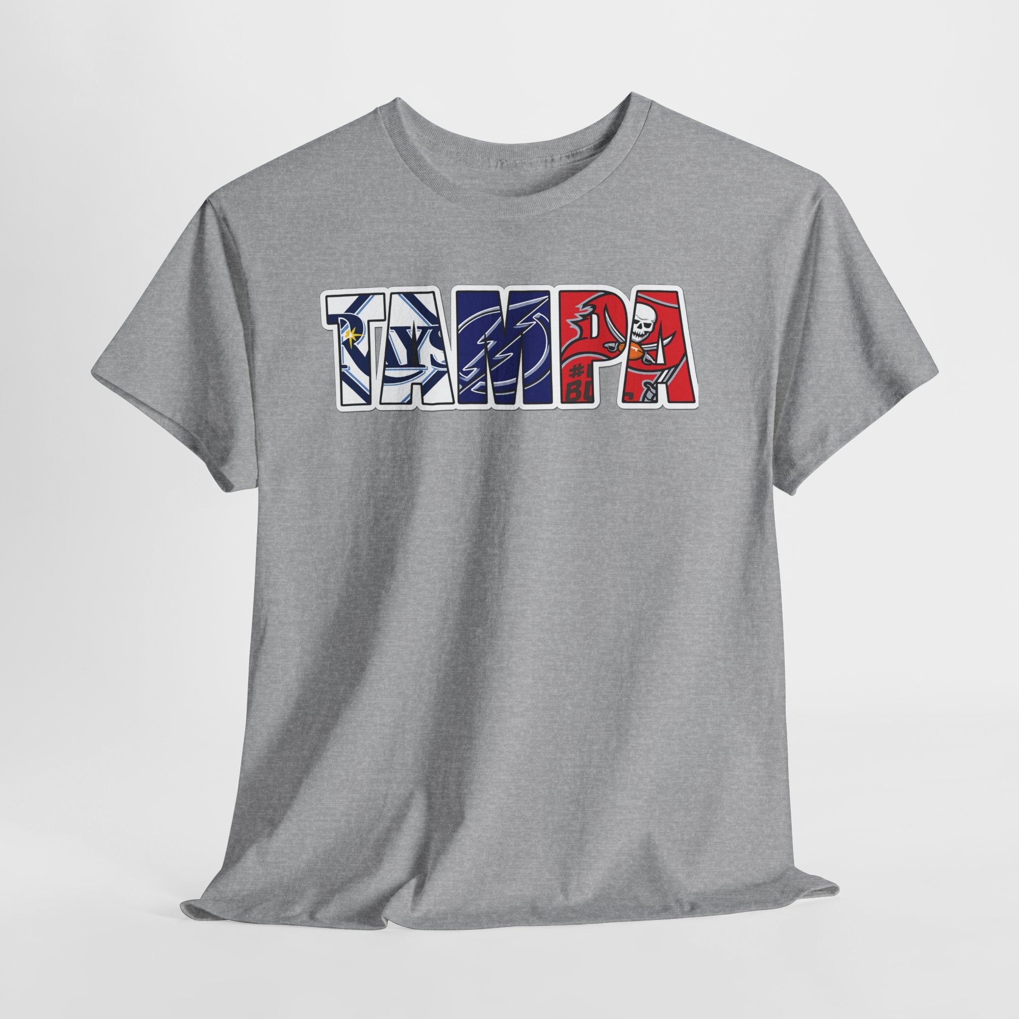 Tampa Block Letter Tee — Florida Flag Graphic T‑Shirt
