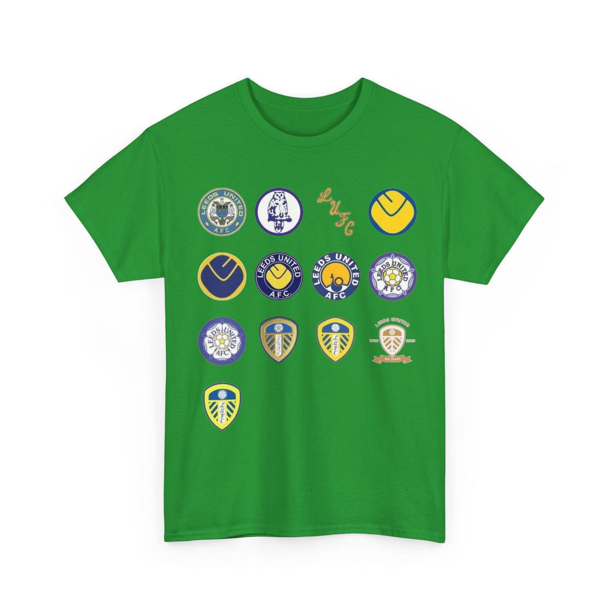 Leeds United Retro Crest Cotton T-Shirt — Vintage Football Club Emblem Tee