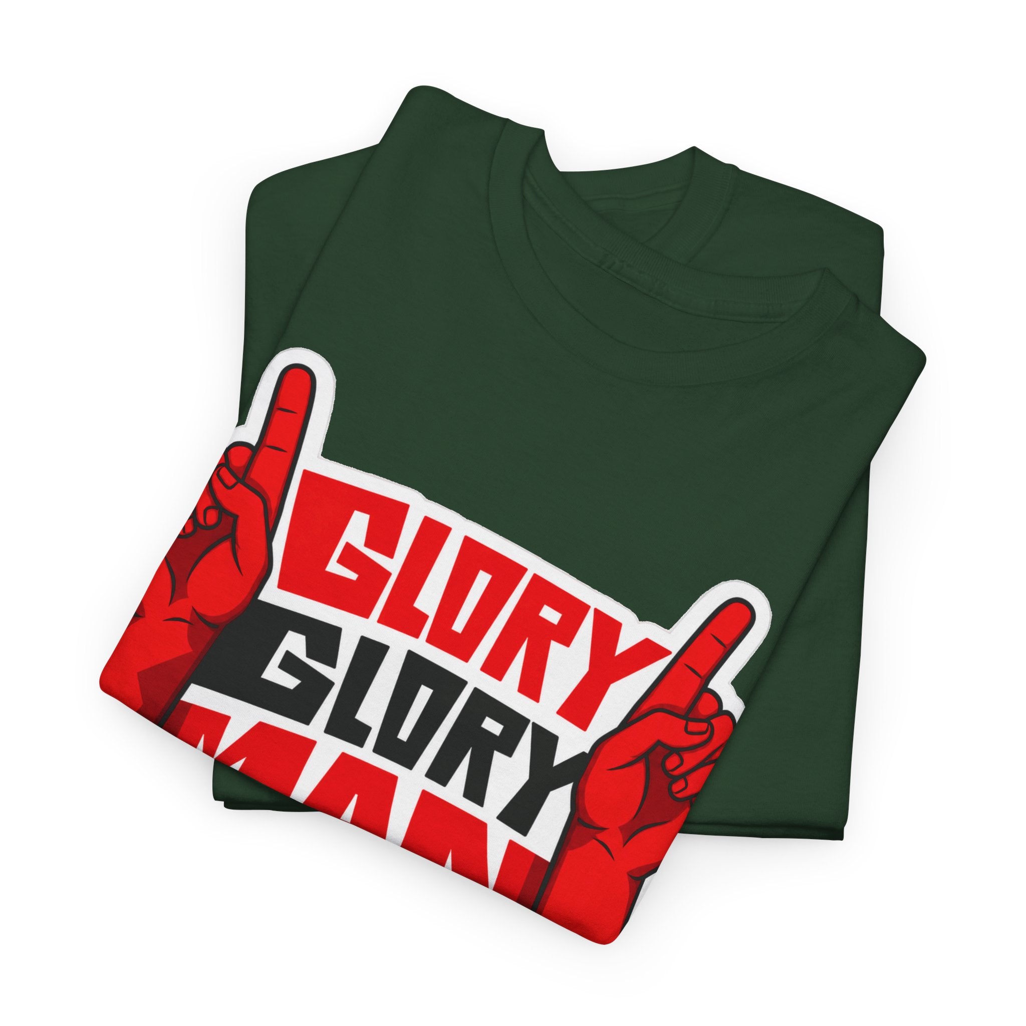 Glory Glory Man United T-Shirt — Retro Red Football Fan Tee