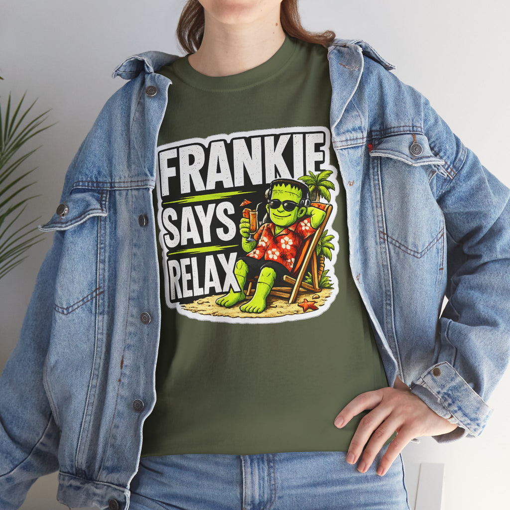 Frankie Says Relax Funny Graphic Cotton T-Shirt