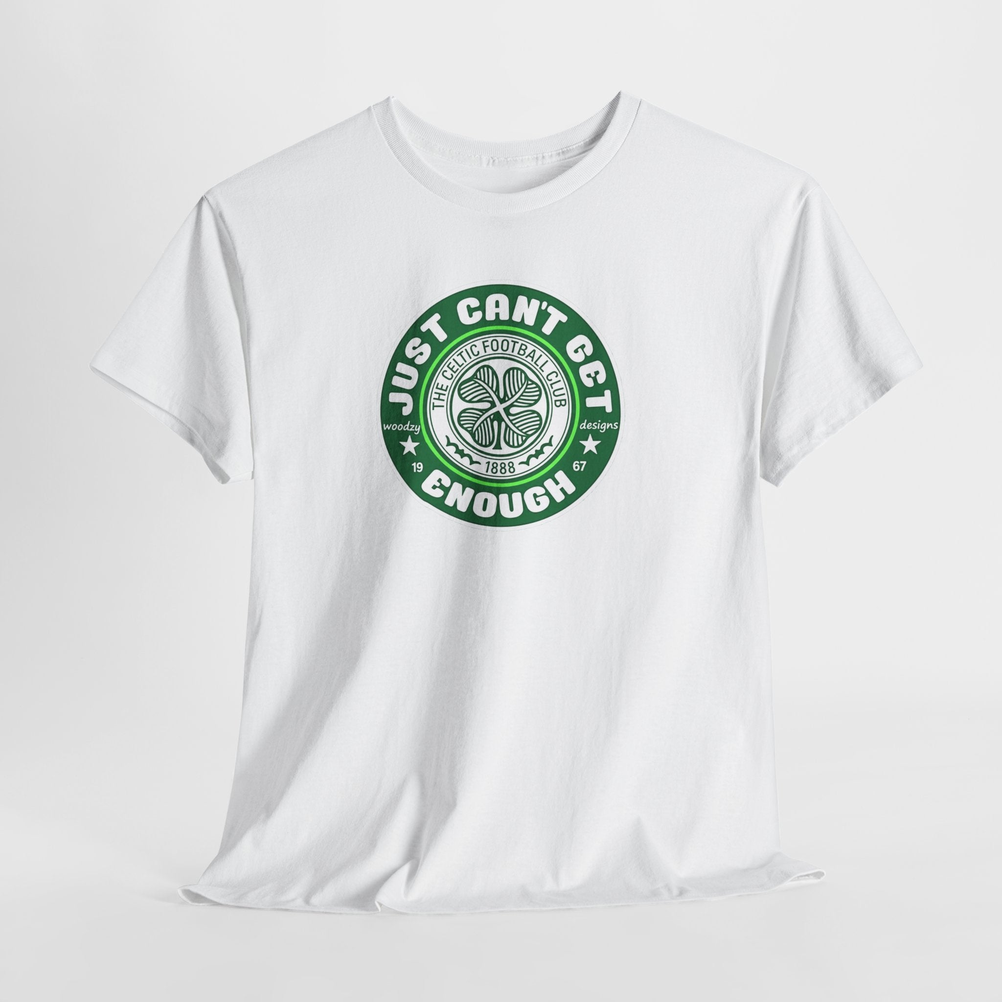 Celtic T-Shirt — "Just Can't Get Enough" Green Shamrock St. Patrick's Day Tee