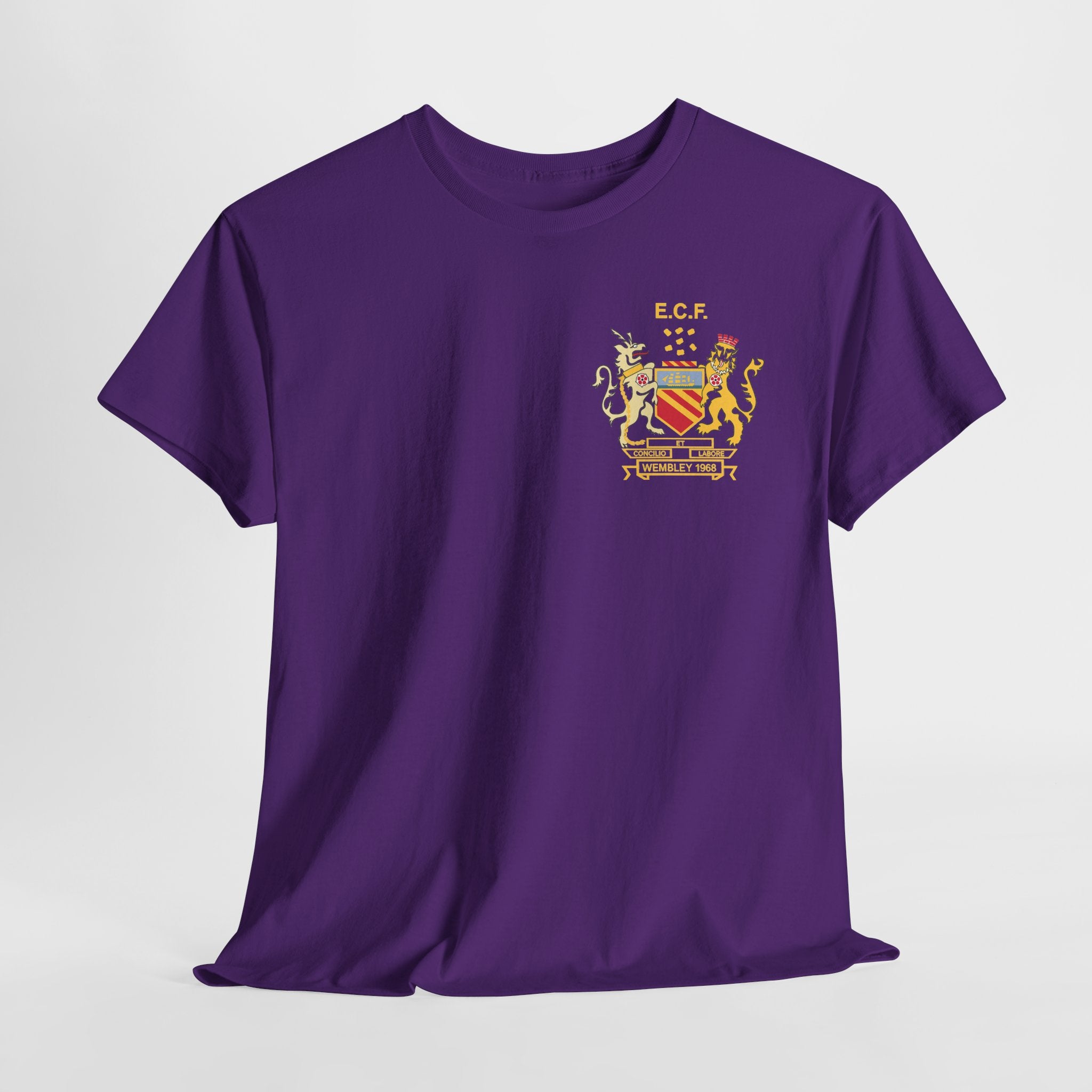 Manchester United Wembley 1968 Heraldic Crest Tee — Vintage Coat of Arms Chest Print