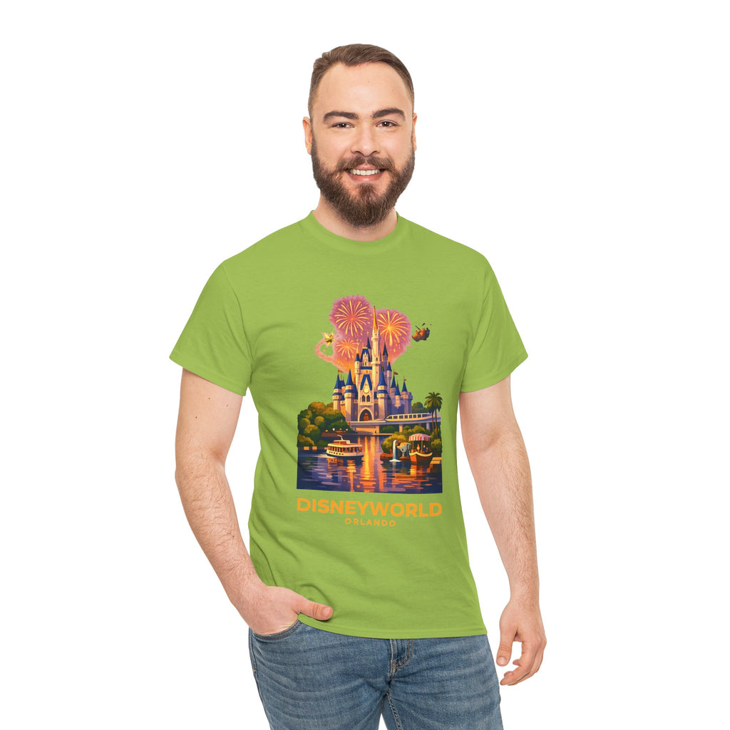Disney World Castle Orlando Fireworks Cotton T‑Shirt
