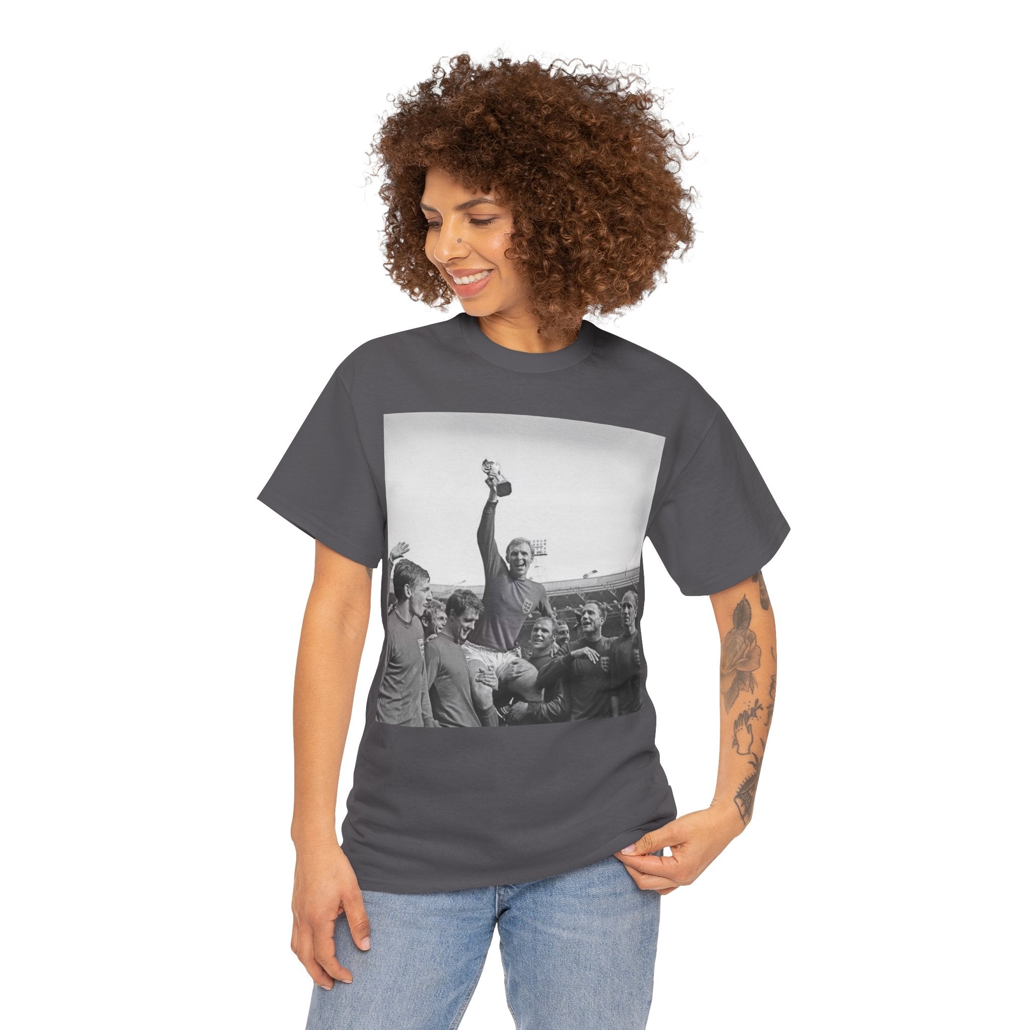 1966 World Cup Winners England Vintage Soccer Team Photo T-Shirt
