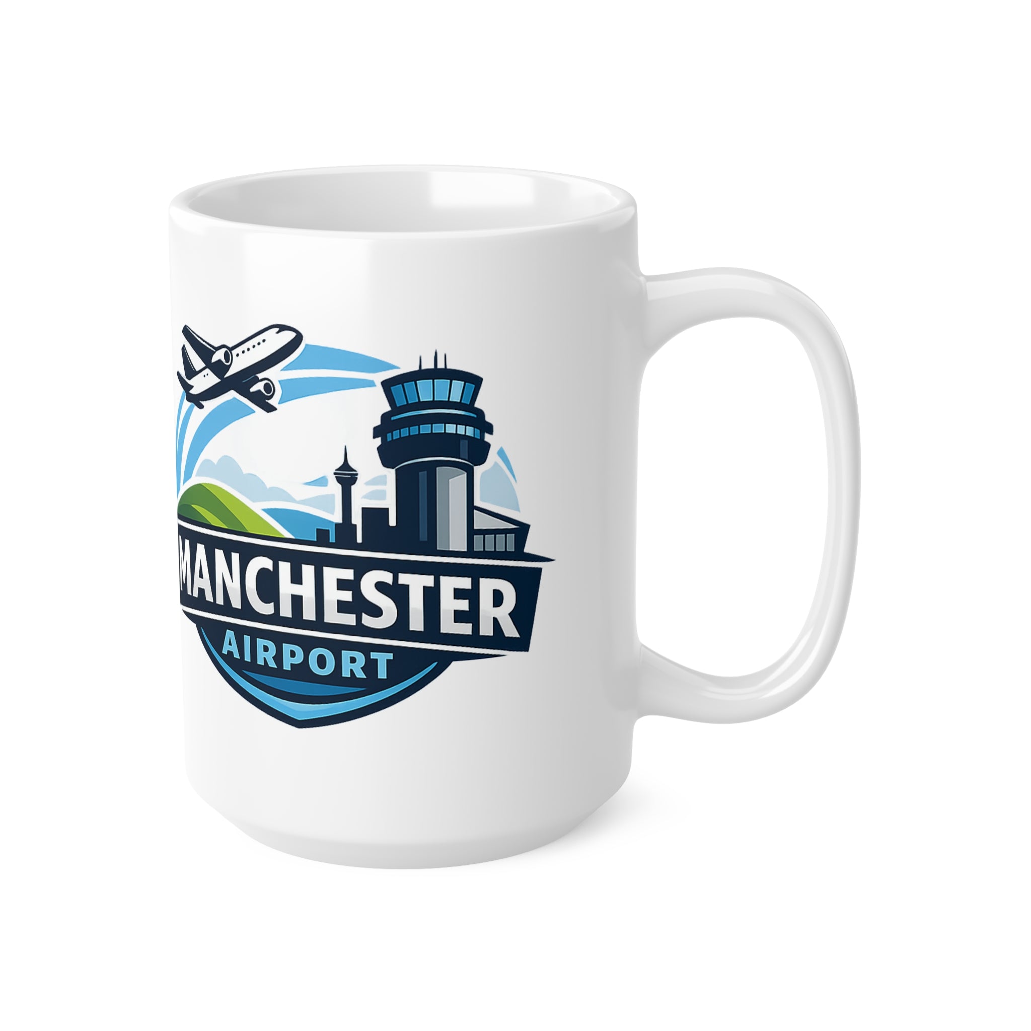 Manchester Airport Ceramic Coffee Mug — 11oz & 15oz Traveller Souvenir