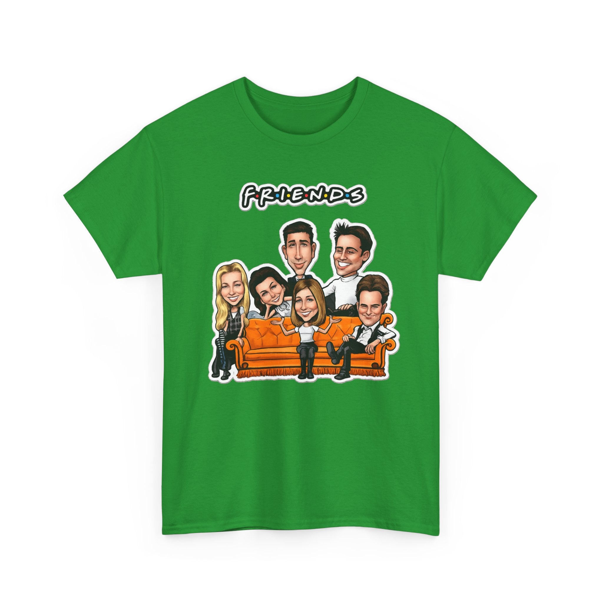 Friends TV Show Cartoon Cast T-Shirt — Iconic Couch Graphic Tee