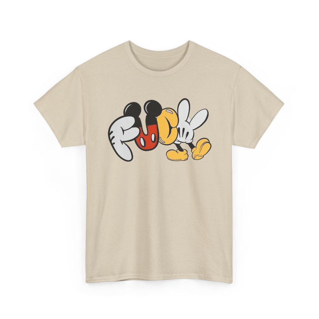 F**K Disney Graphic Tee — Playful Cartoon Hands & Shoes Design