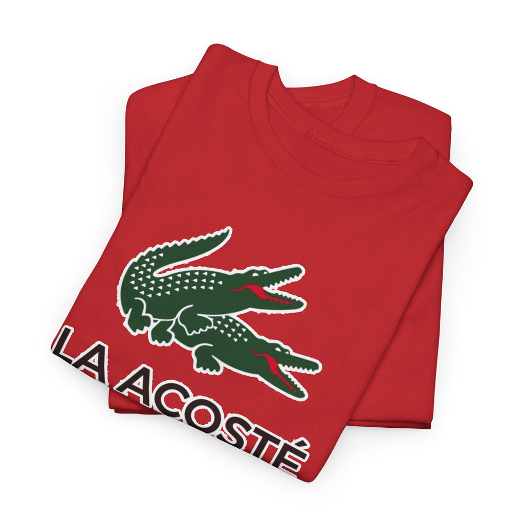 La Acosté Crocodile Logo Graphic Cotton Tee / T-Shirt