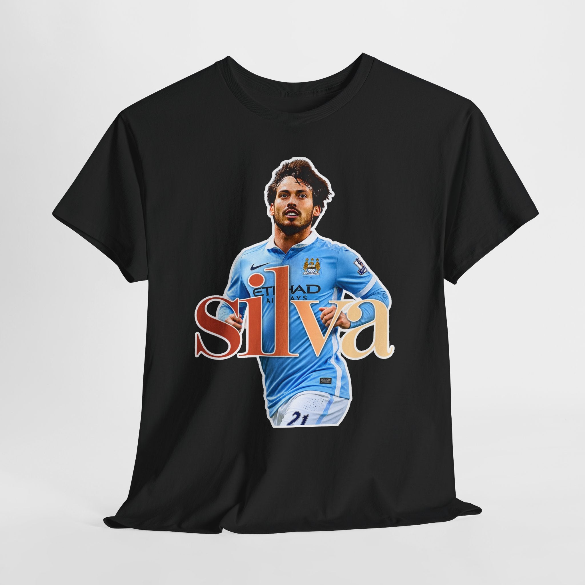 David Silva Manchester City Soccer Player Graphic Tee — Retro Football Fan Shirt