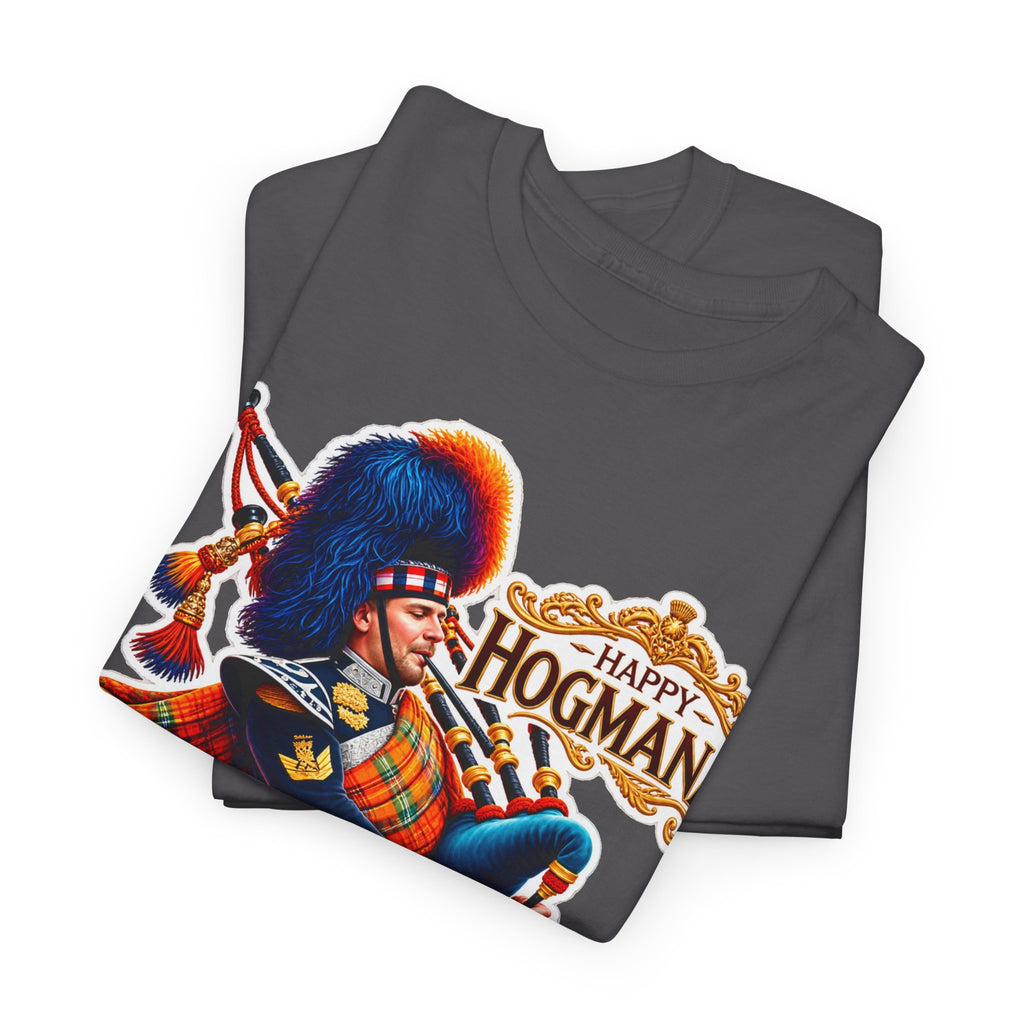 Hogmanay Bagpiper T‑Shirt — Happy Hogmanay Scottish New Year Tee