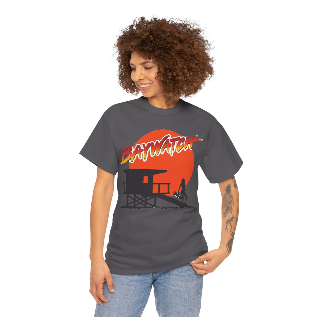 Baywatch Lifeguard Sunset Cotton T-Shirt