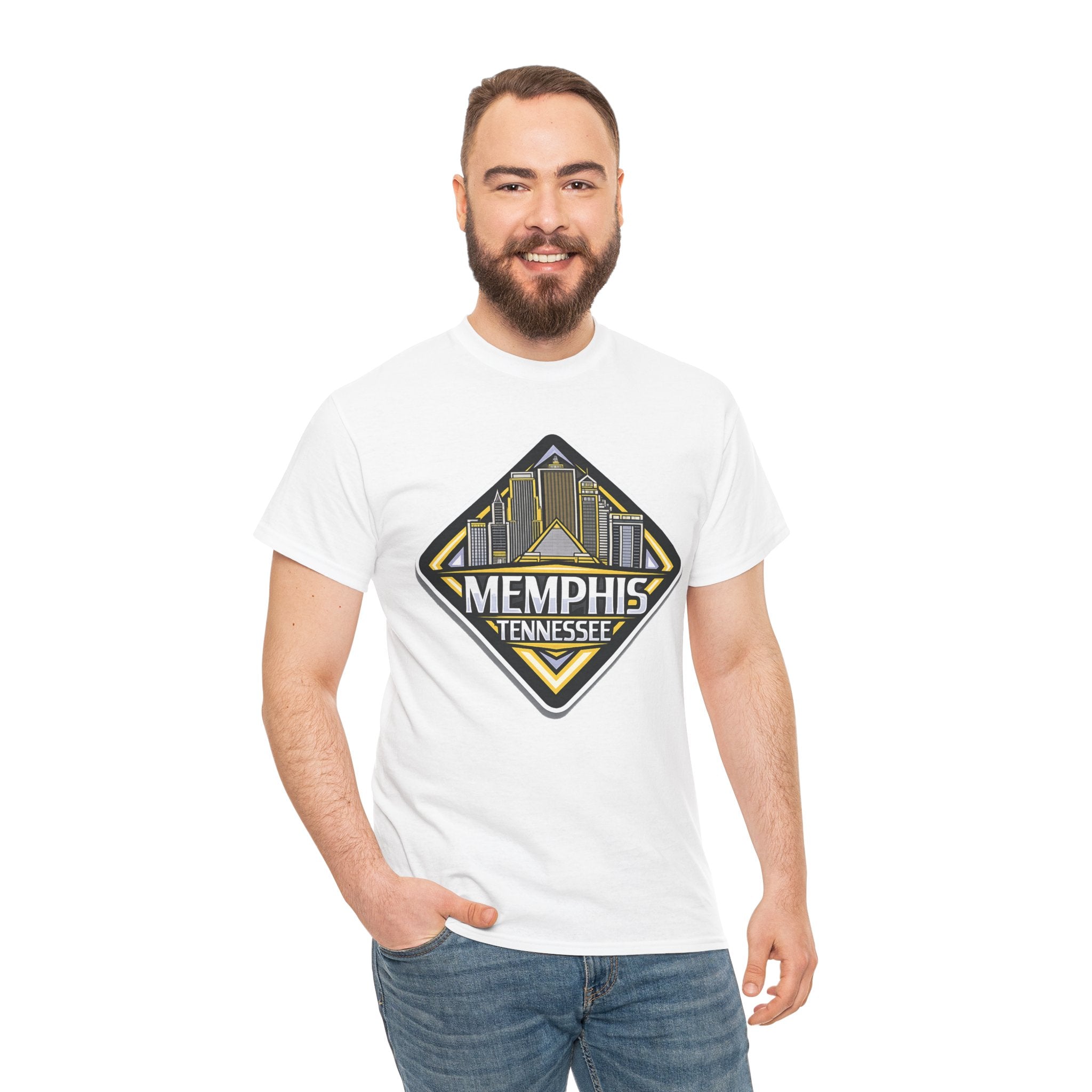 Memphis Tennessee Skyline T‑Shirt — Retro City Badge Tee