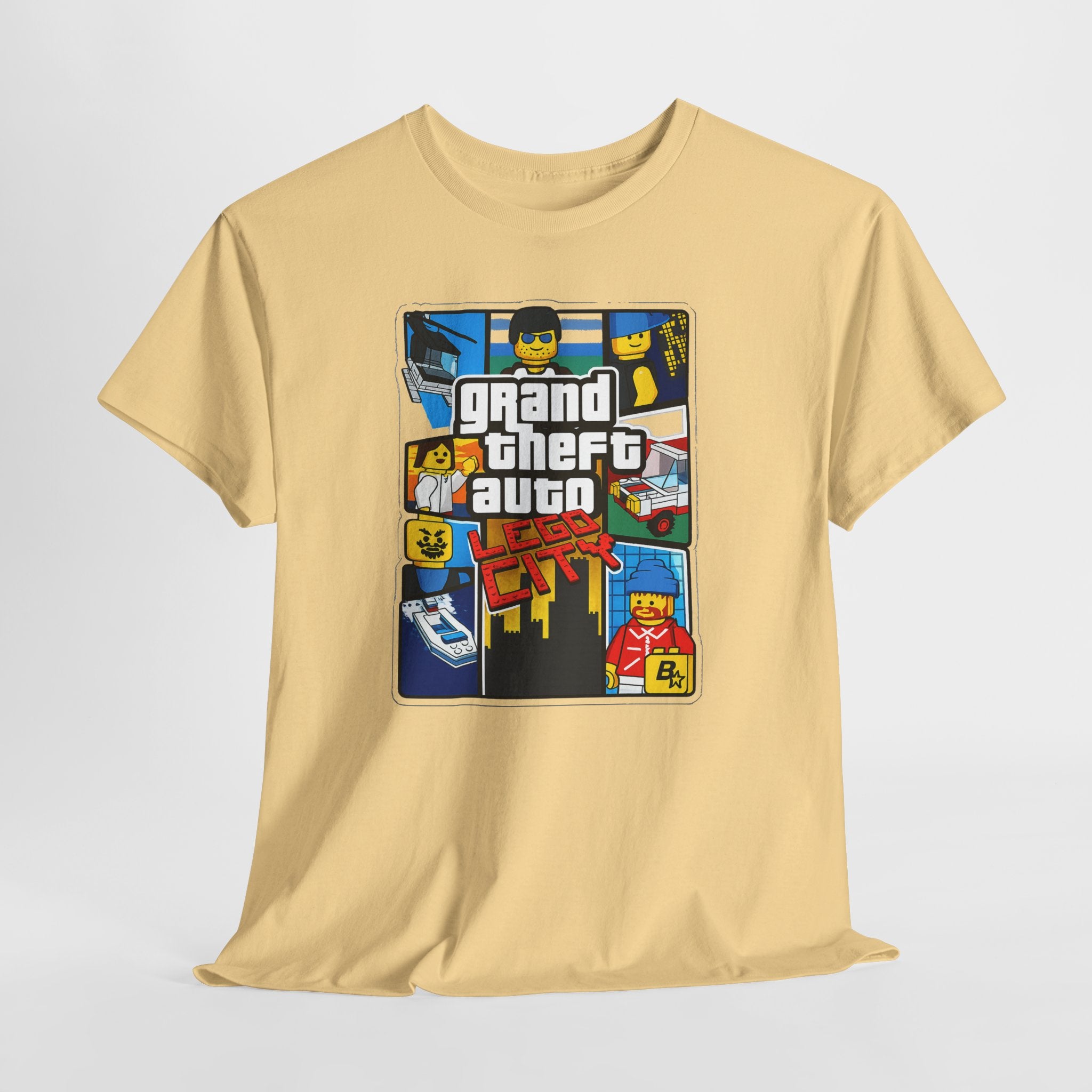 GTA Lego City Retro Block-Style 'Grand Theft Auto' Graphic Tee