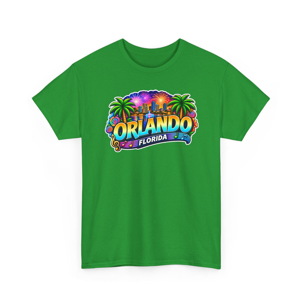 Orlando Florida Retro Sunset Palm Cotton T-Shirt