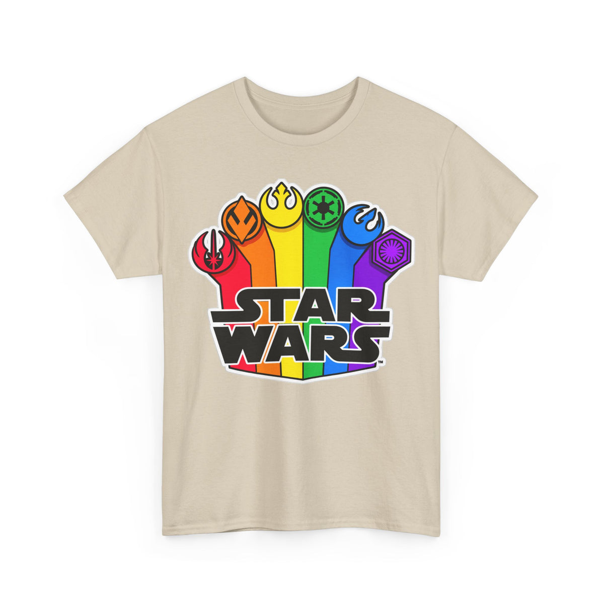 Star Wars Rainbow Emblem Tee — LGBTQ+ Pride Fan Cotton Shirt