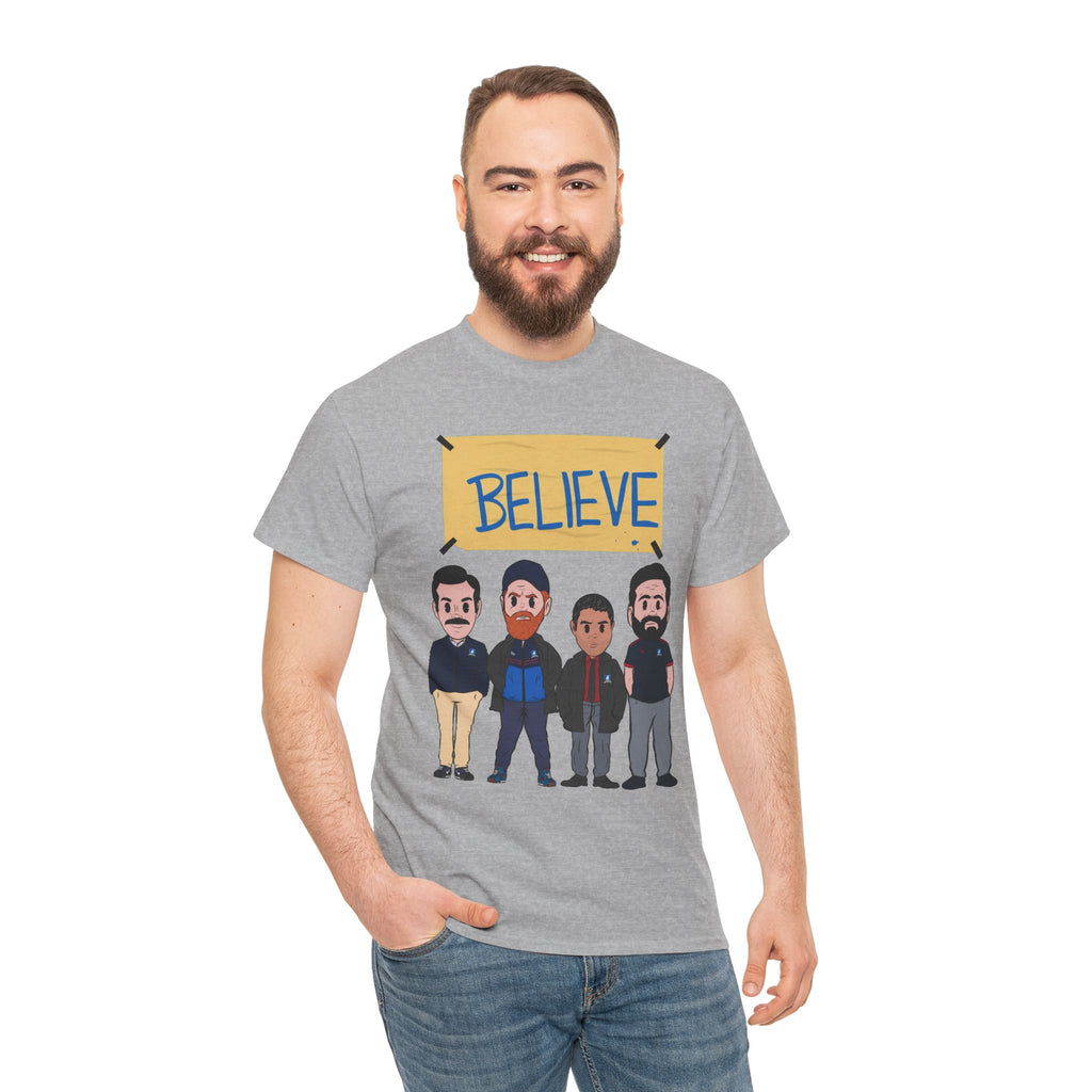 Ted Lasso Inspired Believe Cartoon Band Cotton T-Shirt