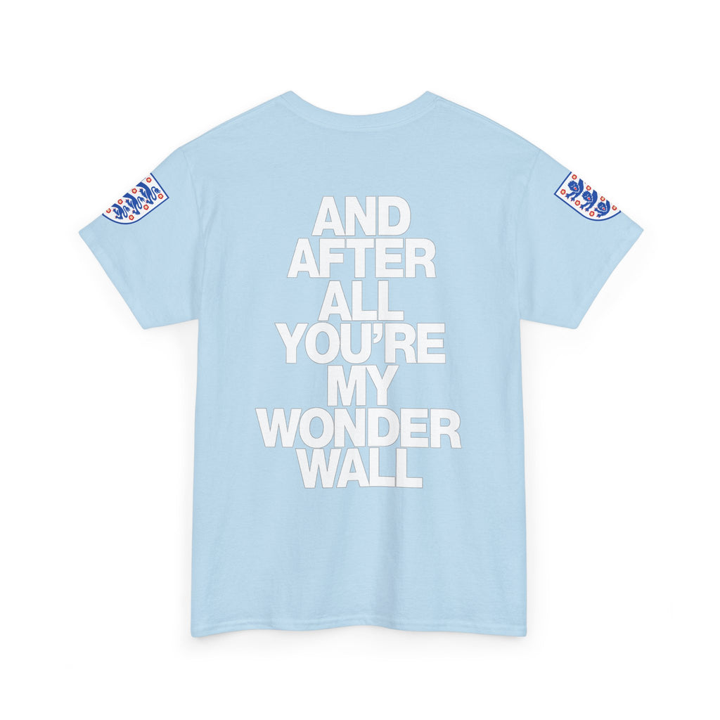 England Football Tee — "And After All You're My Wonderwall" Lyrics Tee