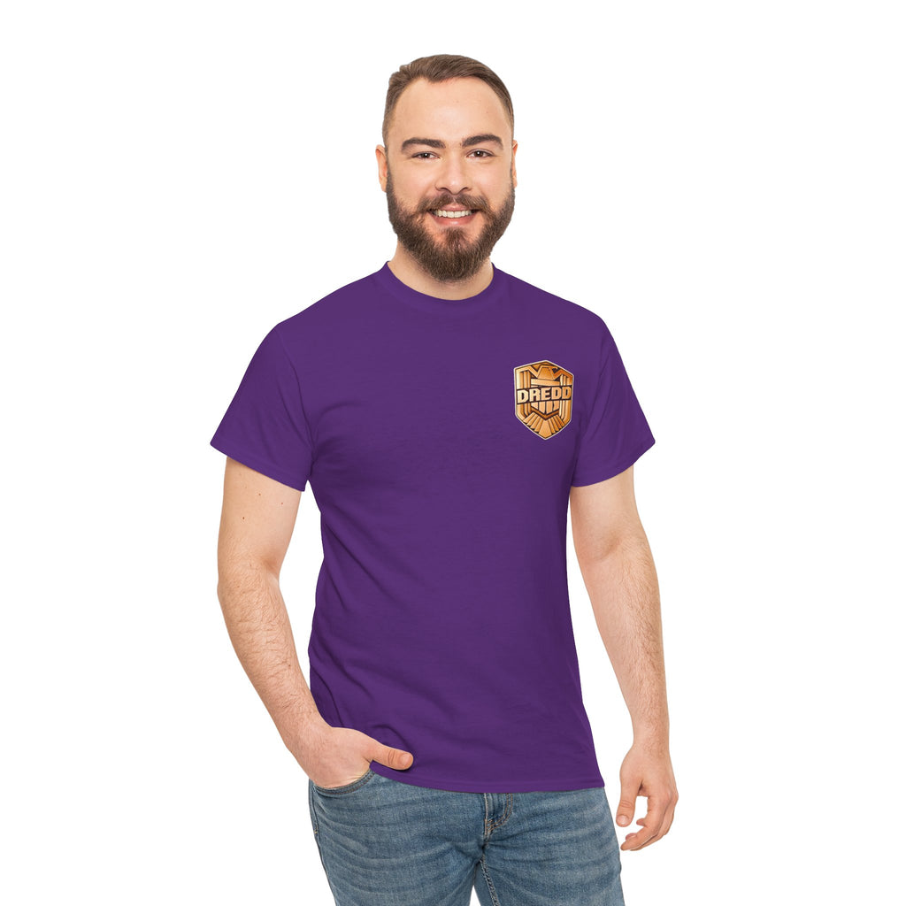 Dredd Shield Badge T-Shirt — Retro Law Enforcement Logo Tee
