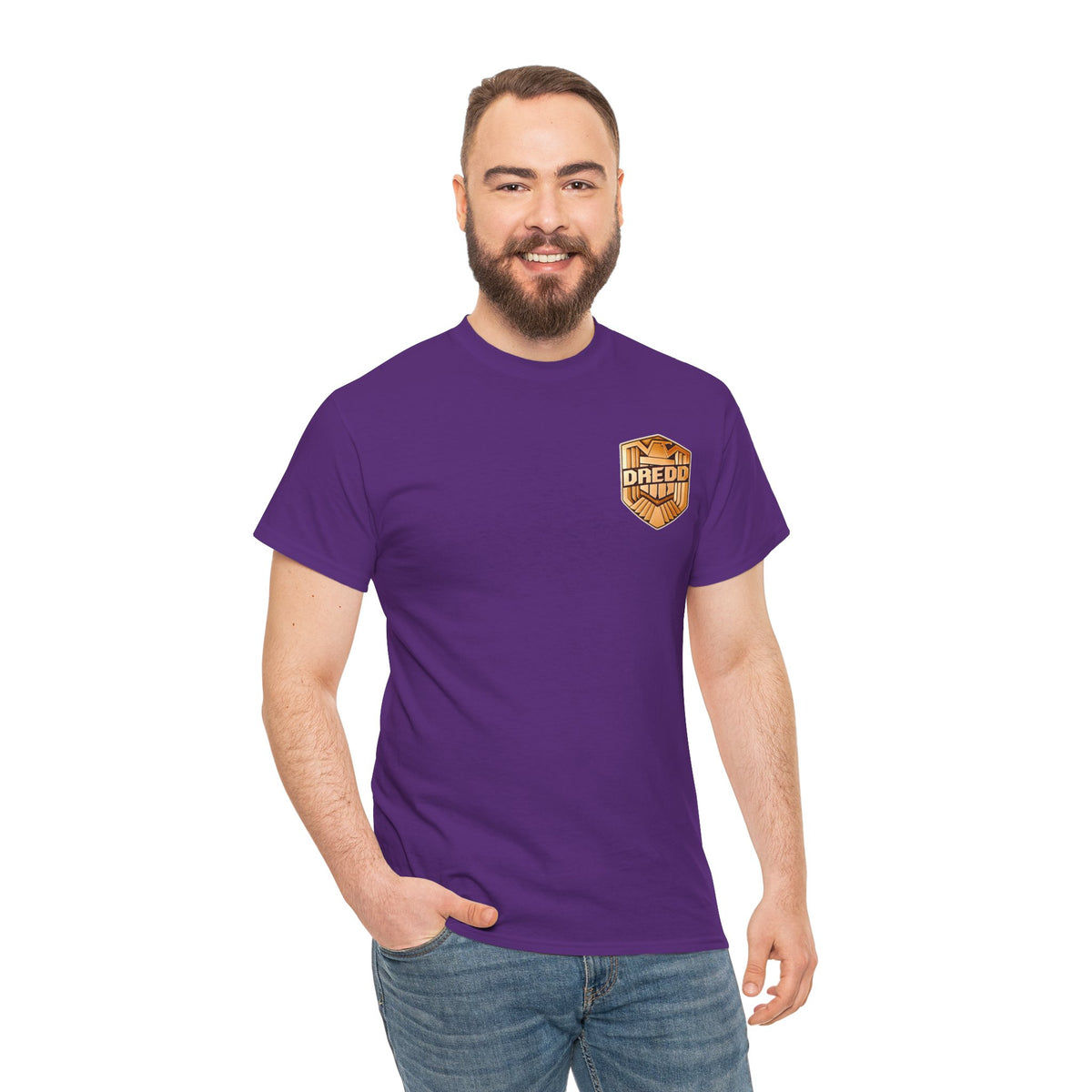 Dredd Shield Badge T-Shirt — Retro Law Enforcement Logo Tee