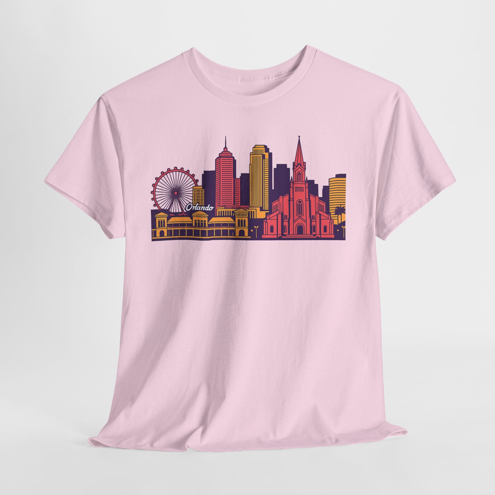 Orlando City Skyline T-Shirt — Colorful Urban Landmark Graphic Tee