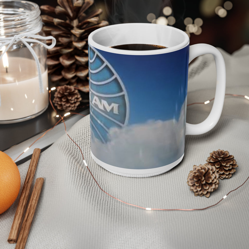 Pan Am Logo Coffee Mug — Vintage Airline Travel Ceramic Mug (11oz & 15oz)