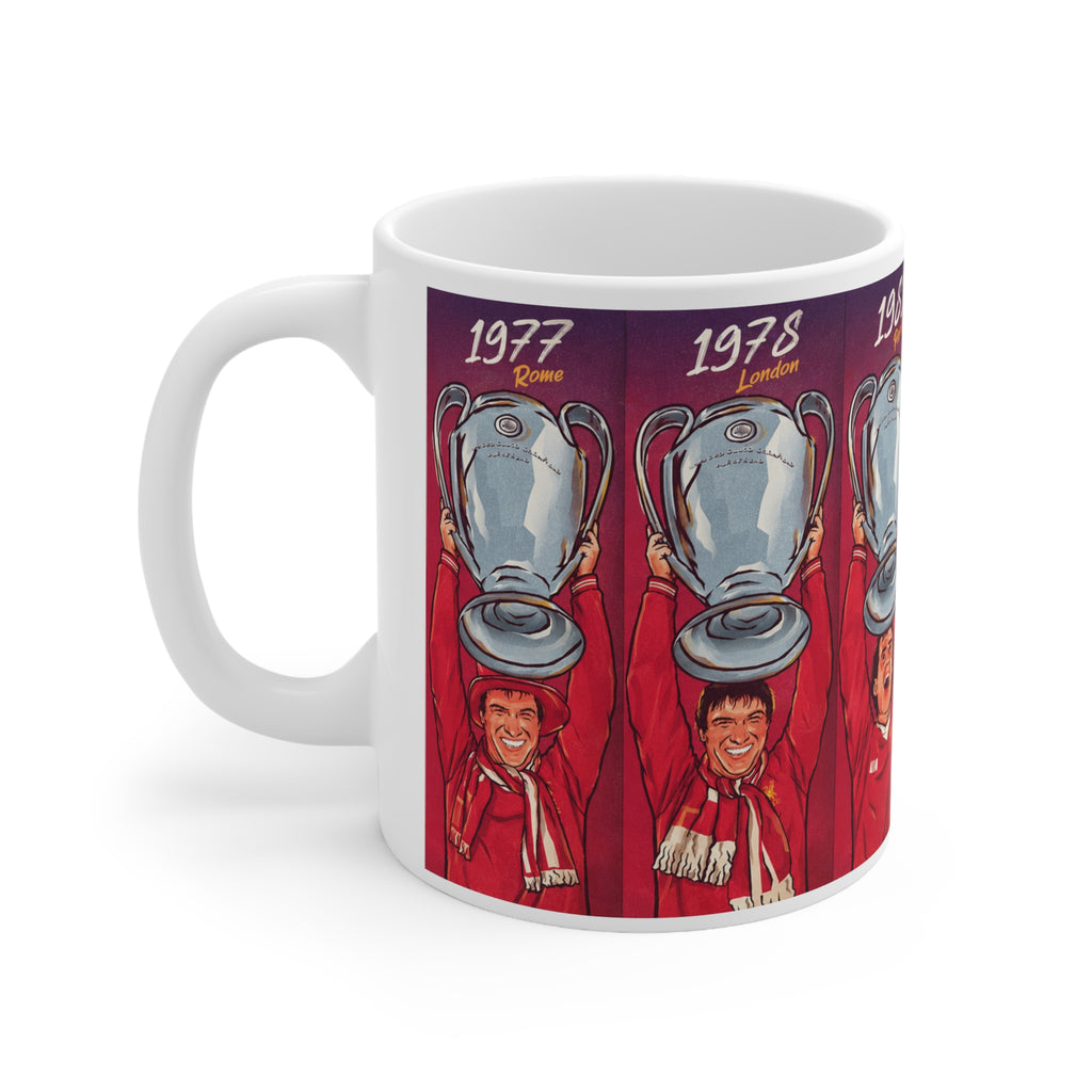 Liverpool Champions Cups Mug — Retro 1977–2019 European Cup Winners Ceramic Coffee Cup (11oz & 15oz)