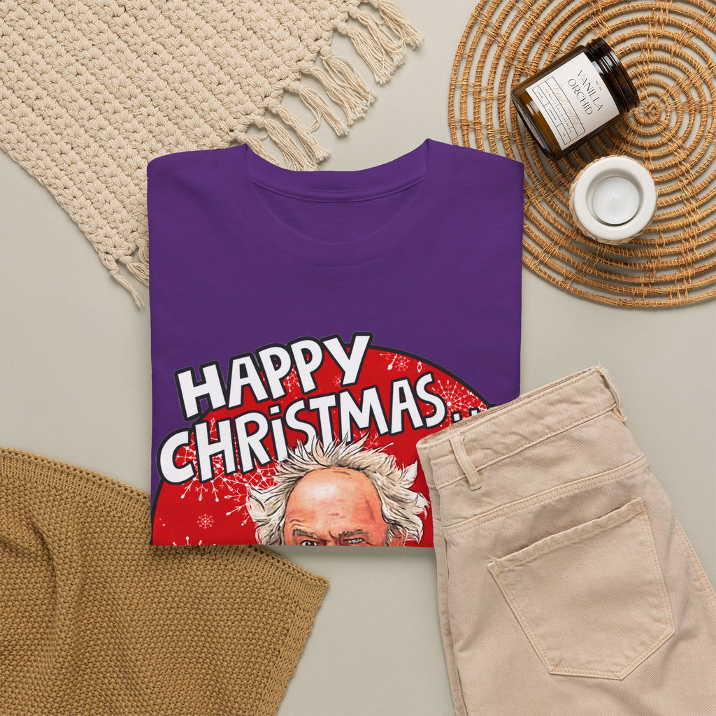 Funny Christmas Tee — “Happy Christmas… Now Feck Off!” Holiday Graphic T-Shirt