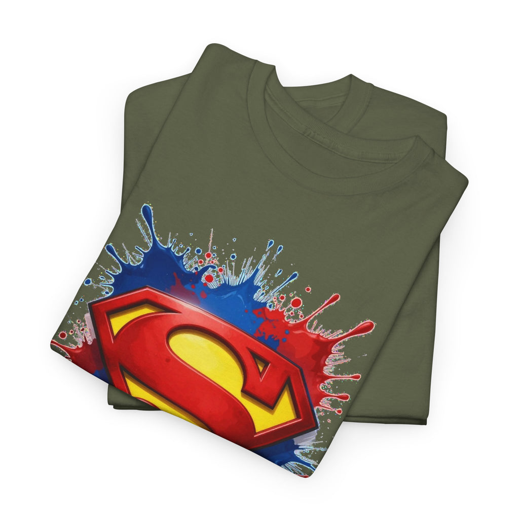 Superhero Emblem Paint-Splash T-Shirt