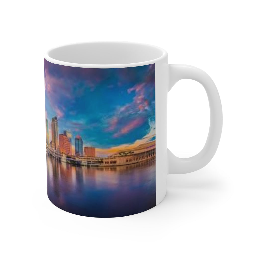 Tampa Skyline Coffee Mug — Colorful Cityscape Ceramic Mug (11oz & 15oz)