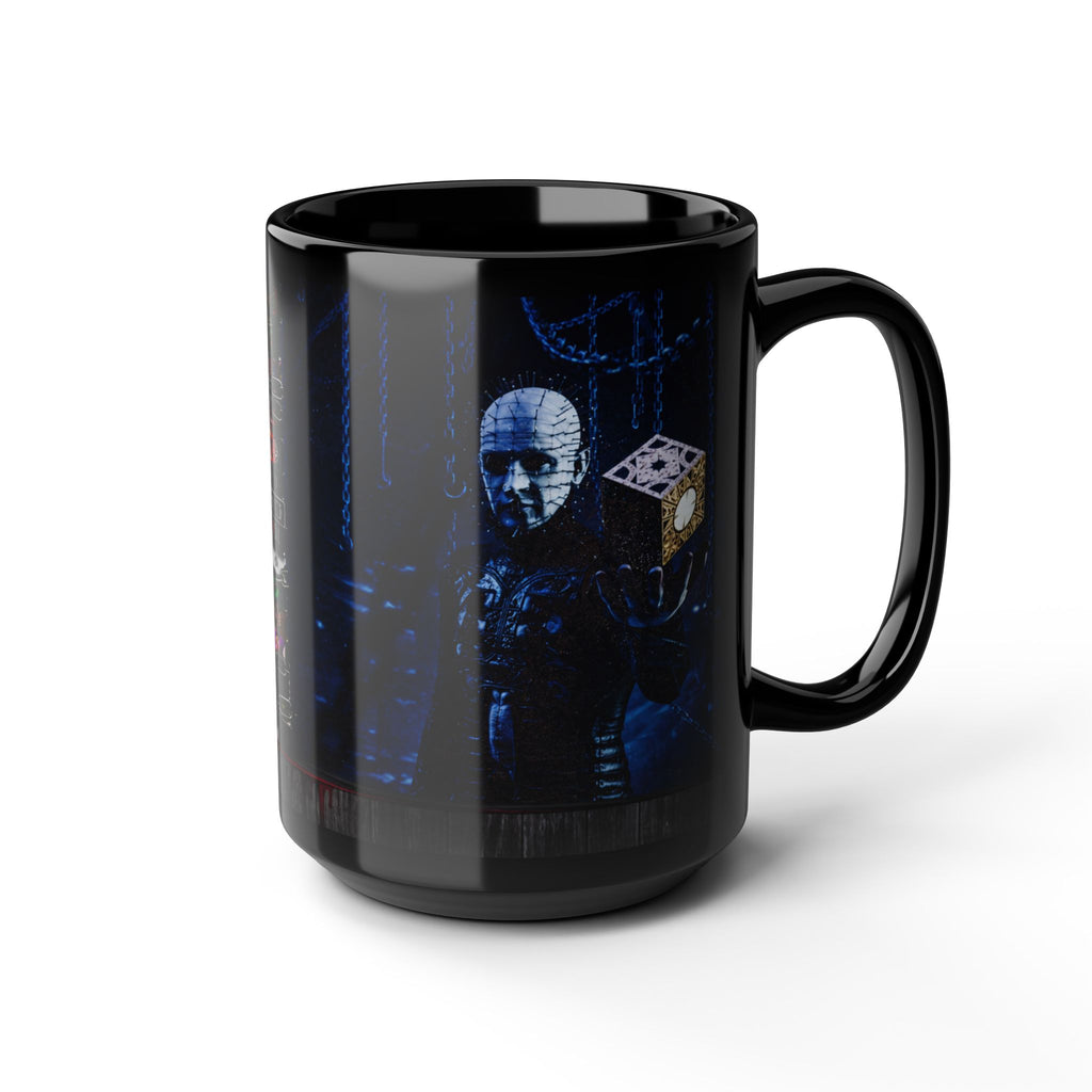 Hellraiser Pinhead & Lament Configuration Black Coffee Mug – Horror Movie Fan Gift (11oz/15oz)