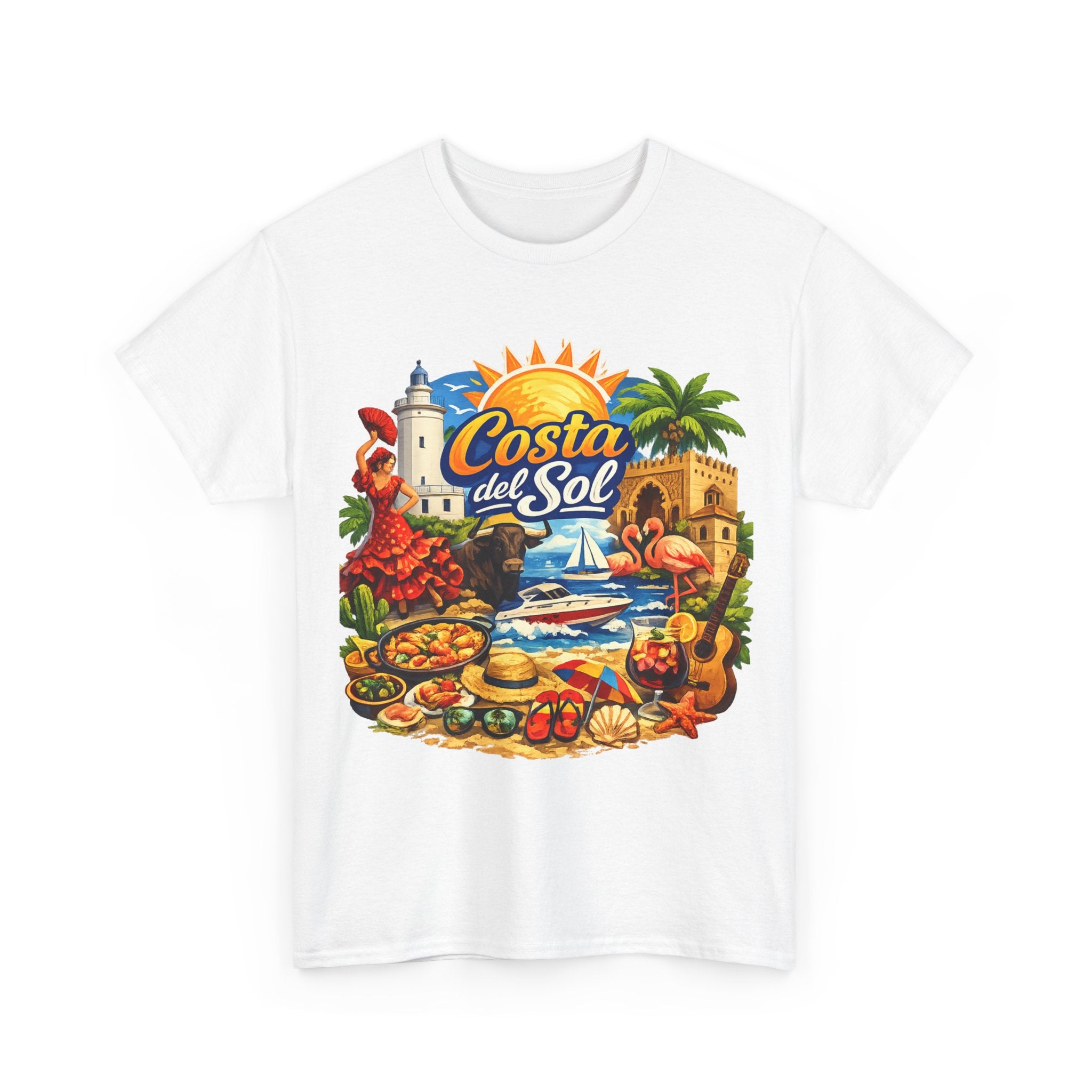 Costa del Sol Beach T-Shirt — Vintage Tropical Vacation Tee
