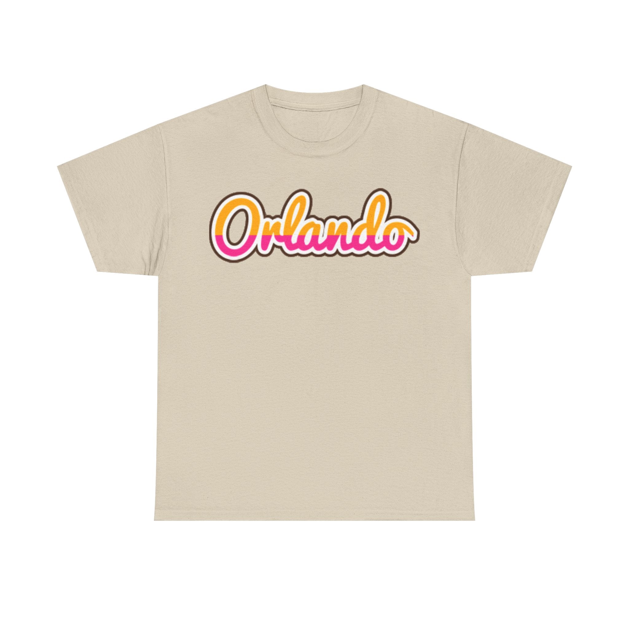 Orlando Retro Script Tee — Vintage Sunset City Souvenir Shirt
