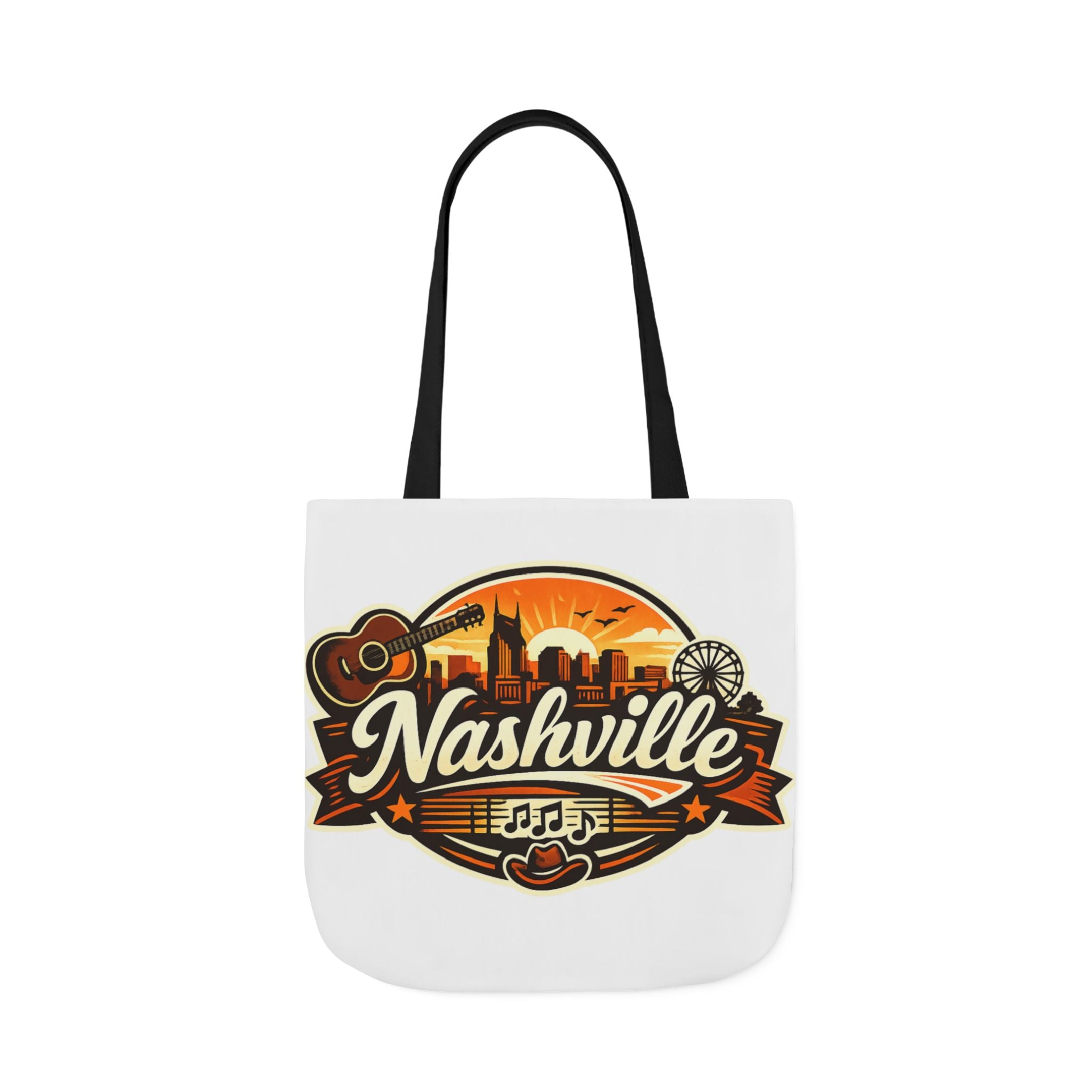 Nashville Sunset Tote Bag — Country Music Skyline Canvas Tote