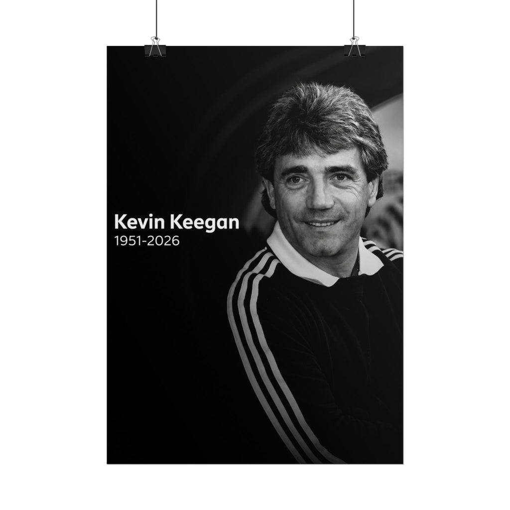 Kevin Keegan Memorial Sports Portrait Poster – "Kevin Keegan 1951–2026"