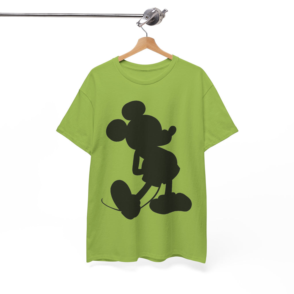 Mickey Mouse Silhouette Graphic Tee — Retro Cartoon Shadow T-Shirt