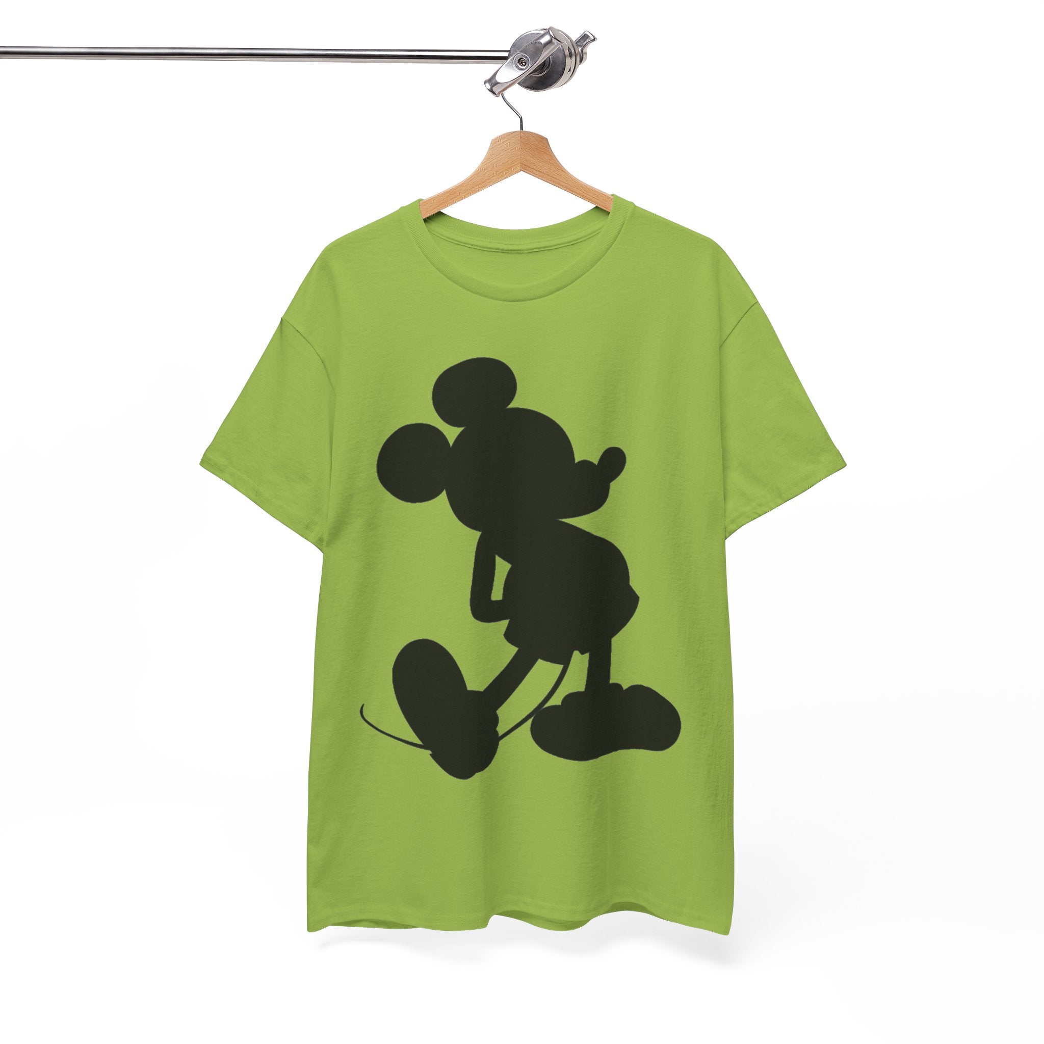 Mickey Mouse Silhouette Graphic Tee — Retro Cartoon Shadow T-Shirt