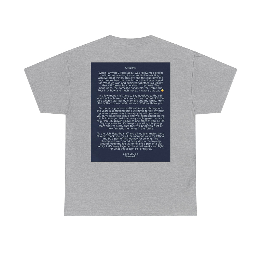 Bernardo Silva Tribute Tee – Inspirational Letter & Celebrating Goal Moment