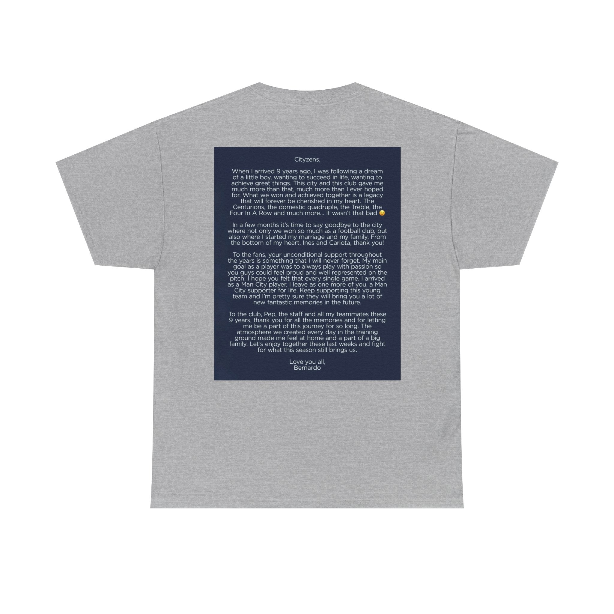 Bernardo Silva Tribute Tee – Inspirational Letter & Celebrating Goal Moment