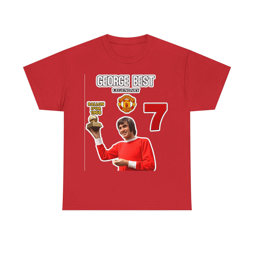 George Best Manchester United #7 Vintage Soccer T-Shirt – Ballon d'Or Tribute