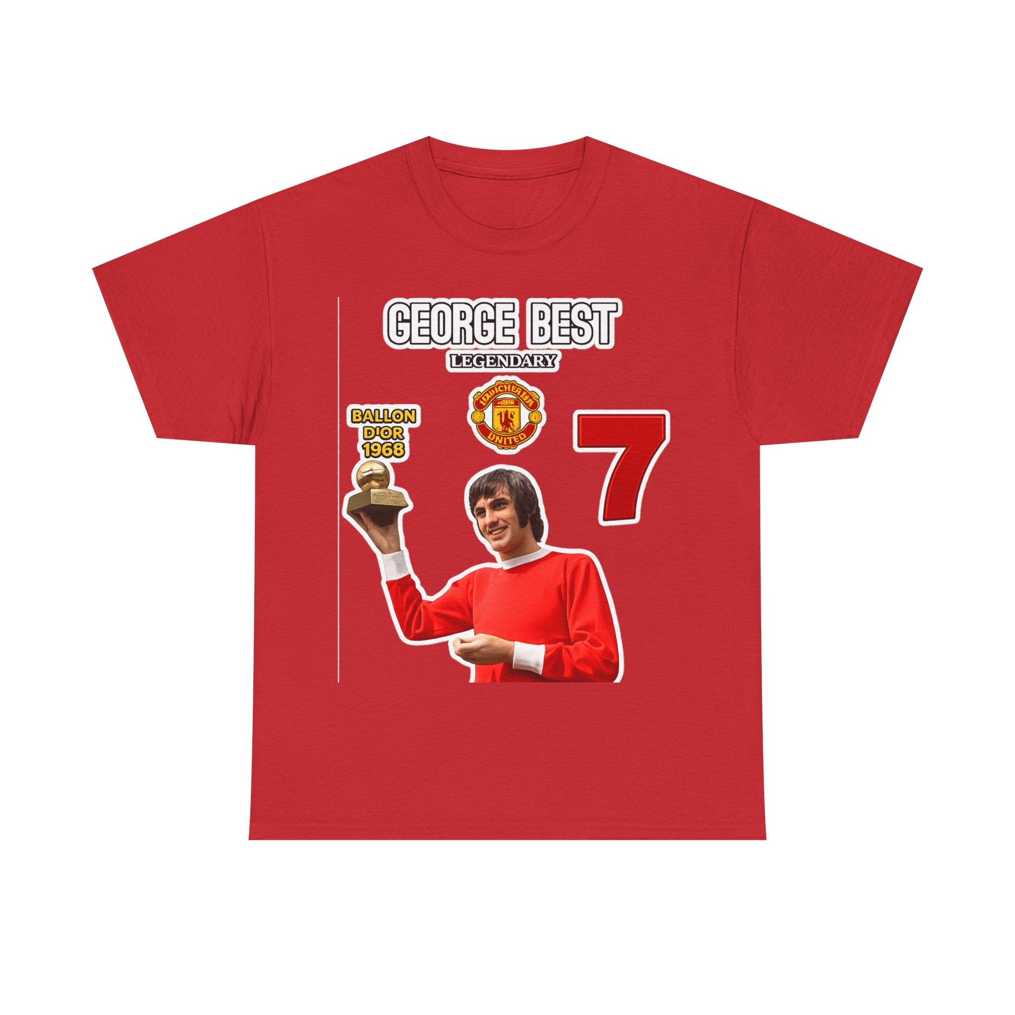 George Best Manchester United #7 Vintage Soccer T-Shirt – Ballon d'Or Tribute