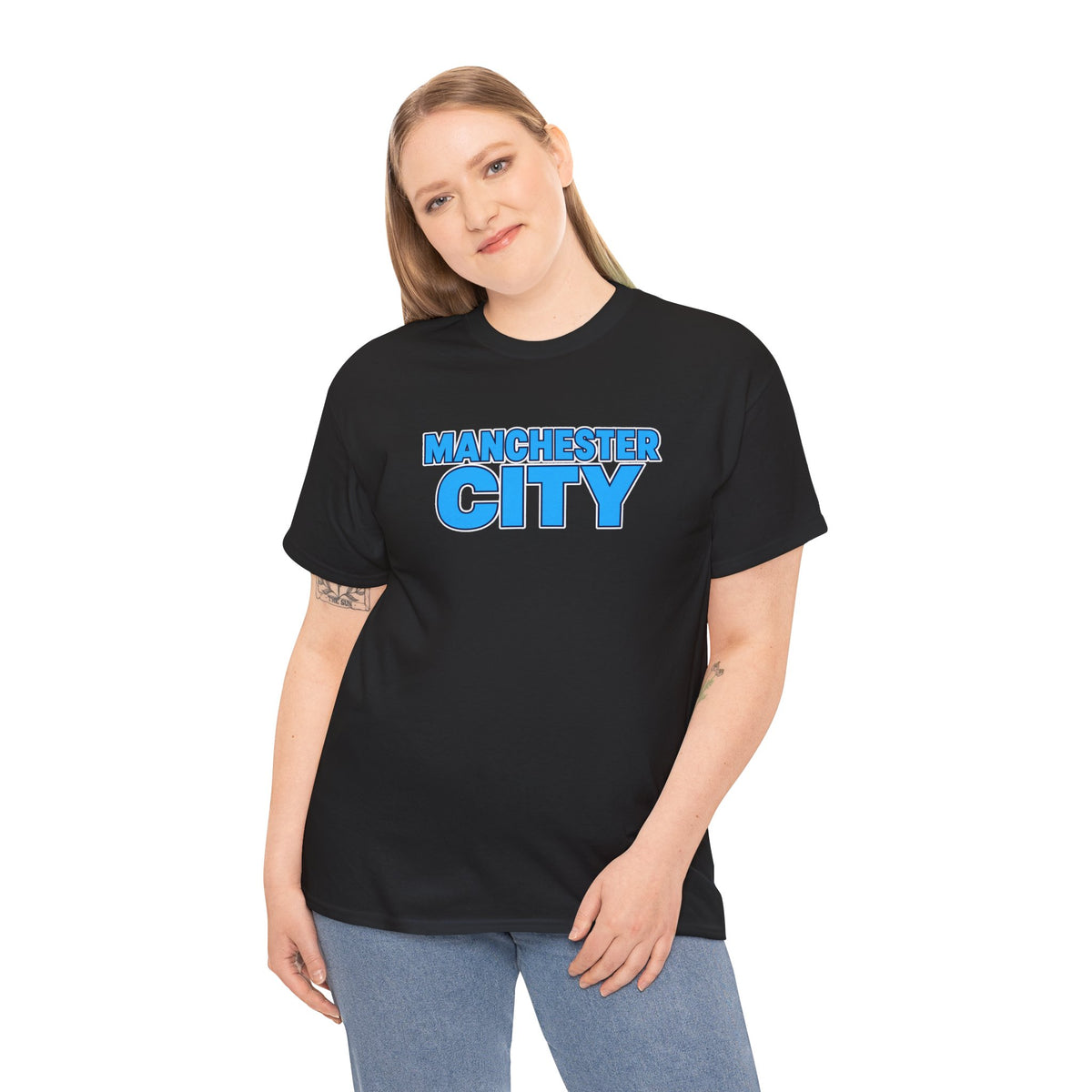 Manchester City T‑Shirt — Retro Blue Logo Tee