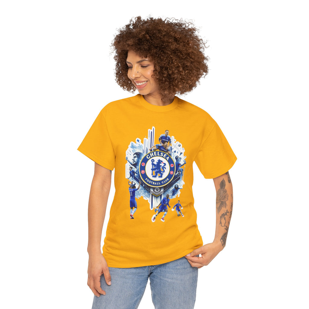 Chelsea FC Crest Players T-Shirt — Blue Football Fan Tee