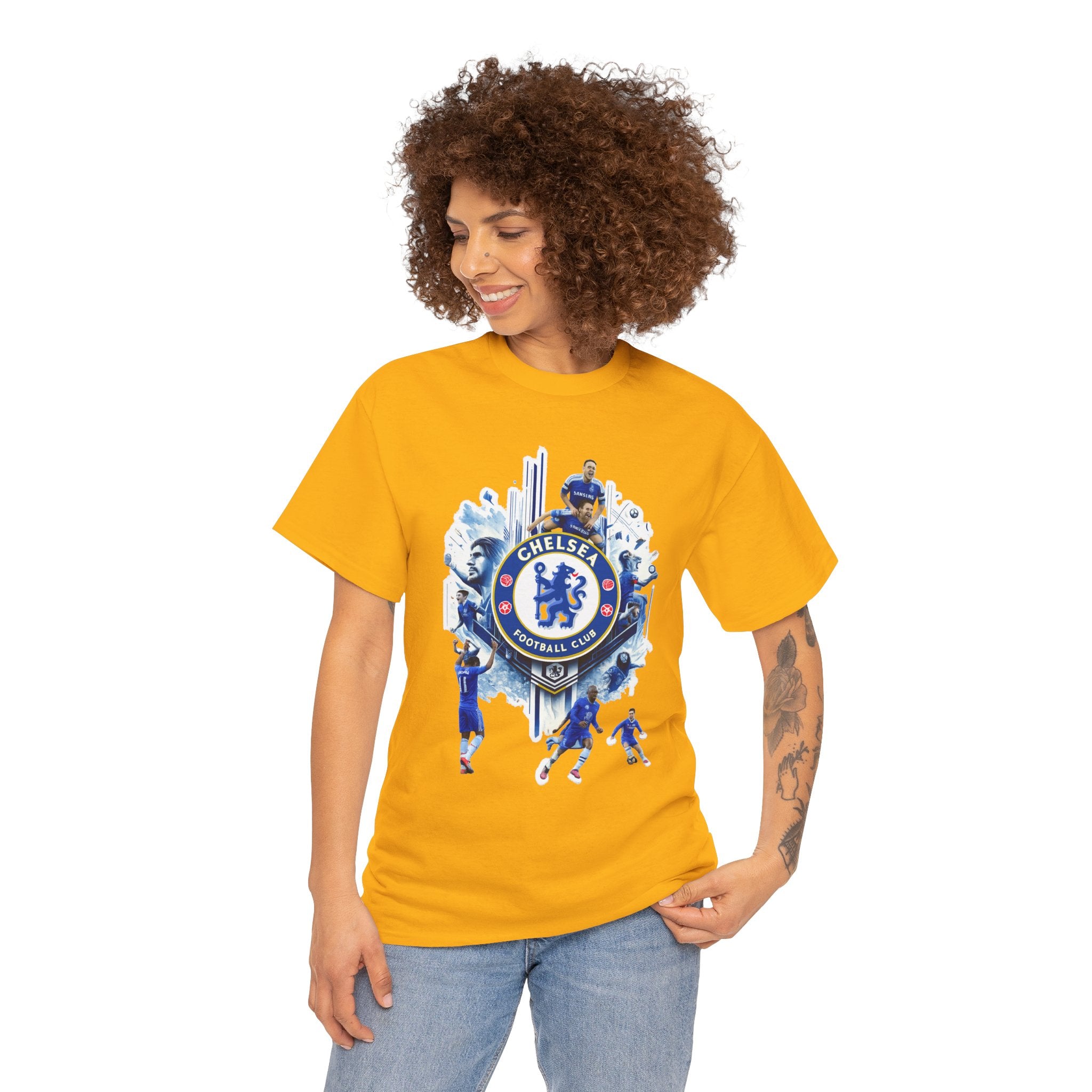 Chelsea FC Crest Players T-Shirt — Blue Football Fan Tee