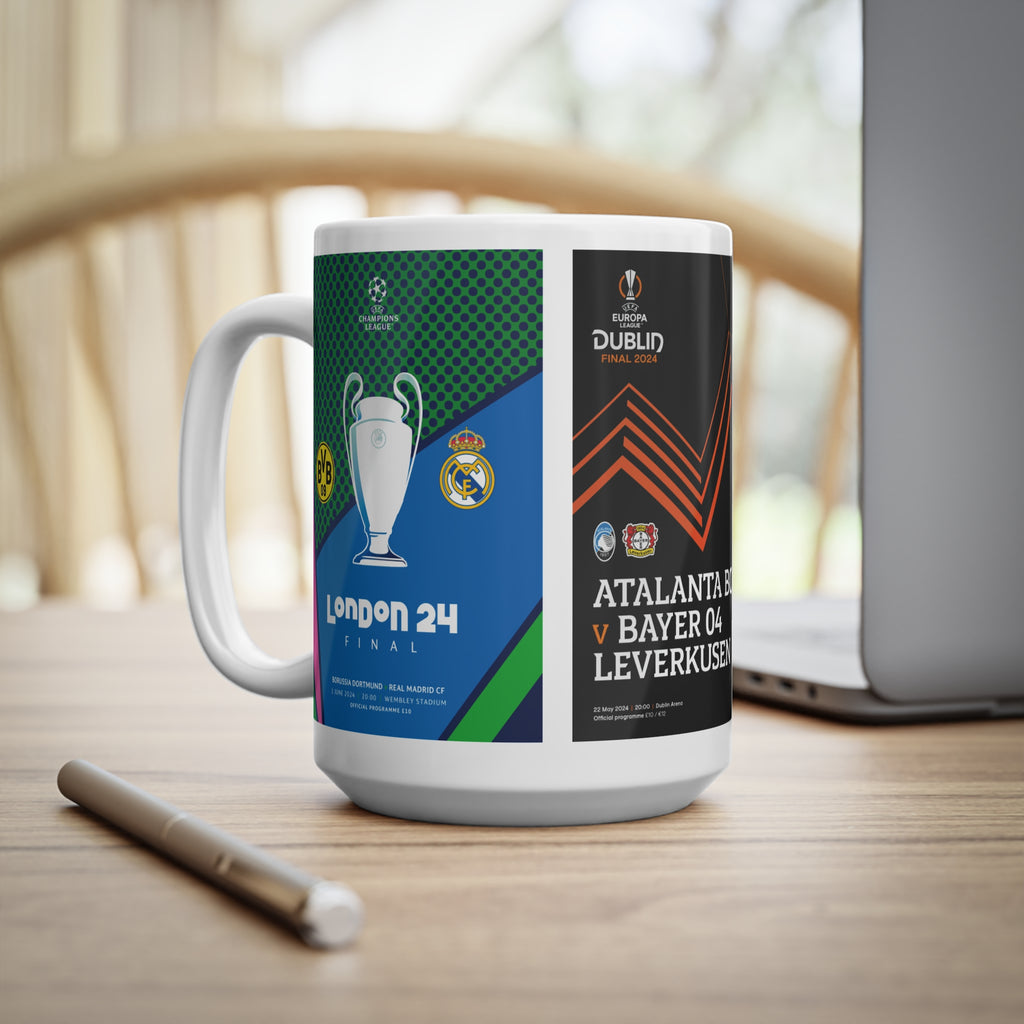 2024 UEFA Finals Programme Covers Inspired Ceramic Coffee Mug (11oz & 15oz)