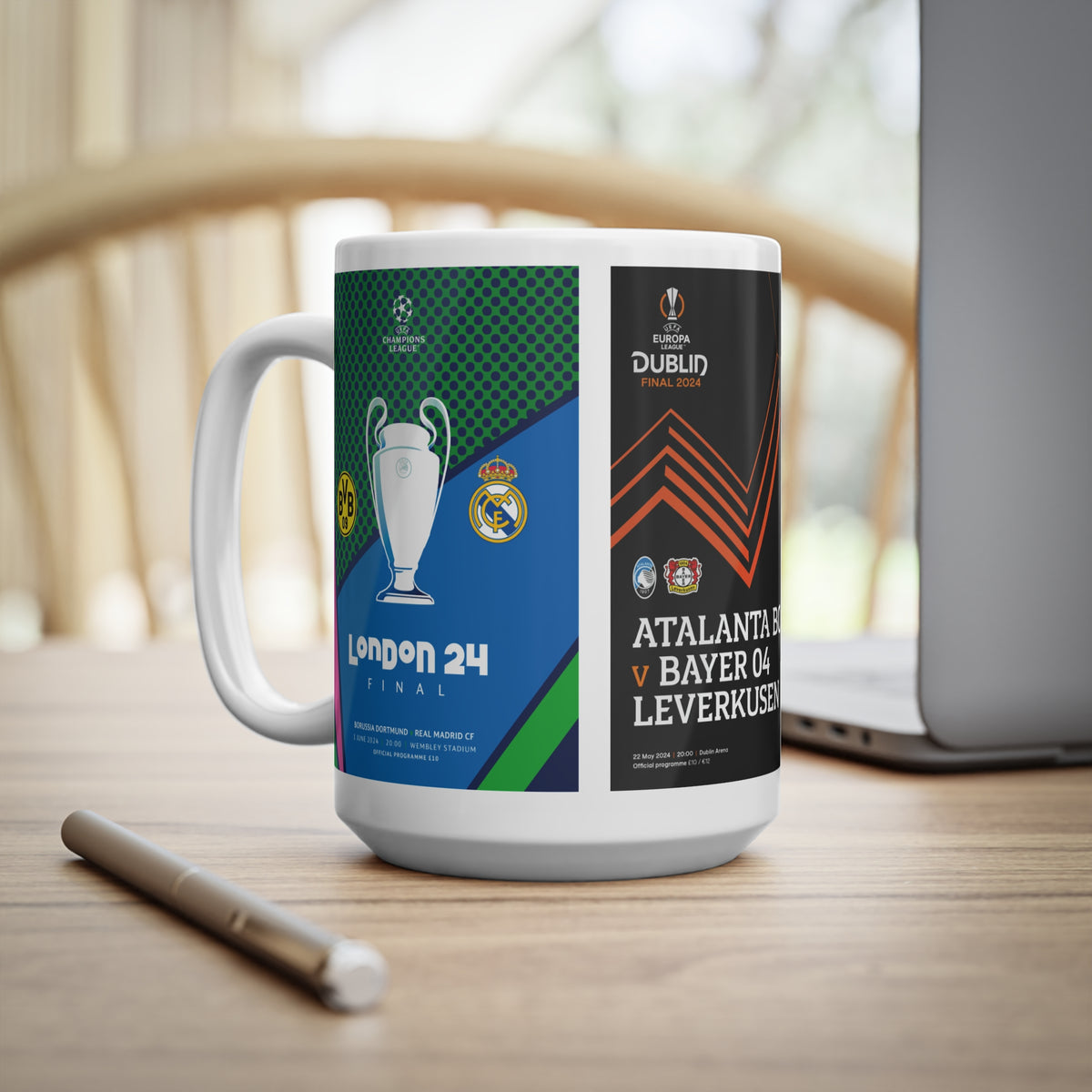 2024 UEFA Finals Programme Covers Inspired Ceramic Coffee Mug (11oz & 15oz)