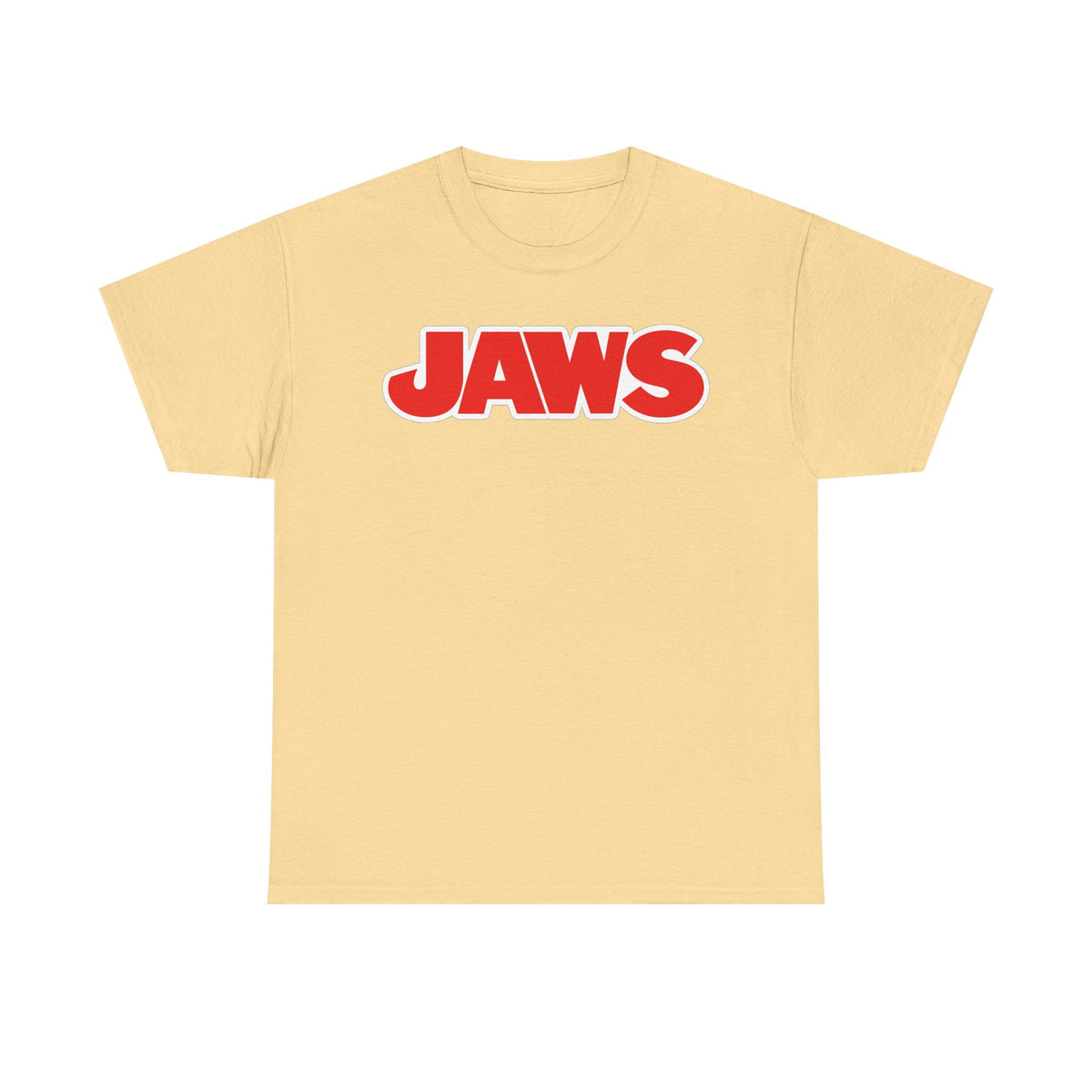 Jaws Logo Tee — Retro Red Movie Graphic T‑Shirt
