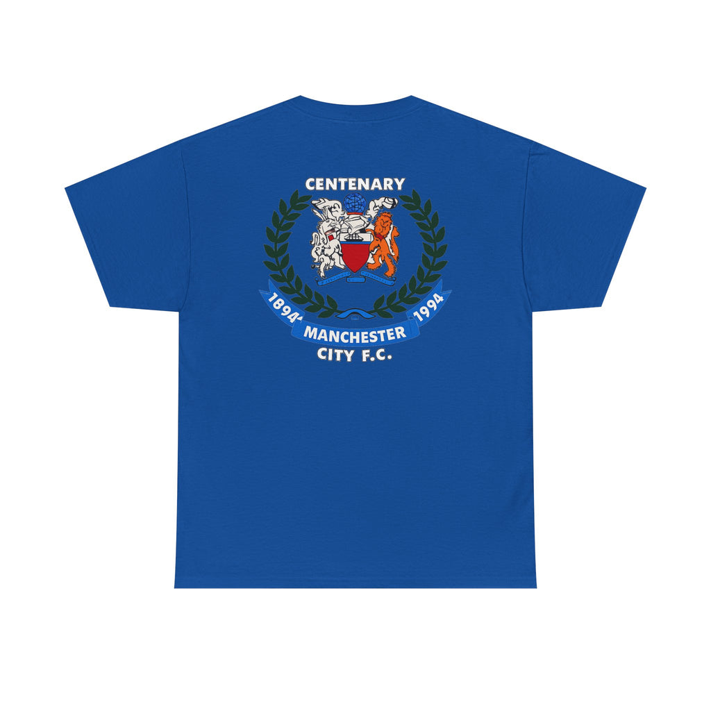 Manchester City F.C. Centenary Crest Tee — 1894–1994 Vintage Football T‑Shirt