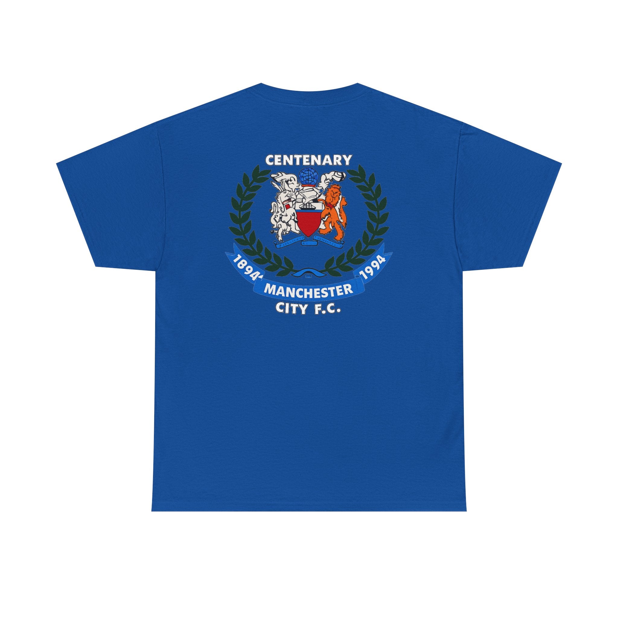 Manchester City F.C. Centenary Crest Tee — 1894–1994 Vintage Football T‑Shirt