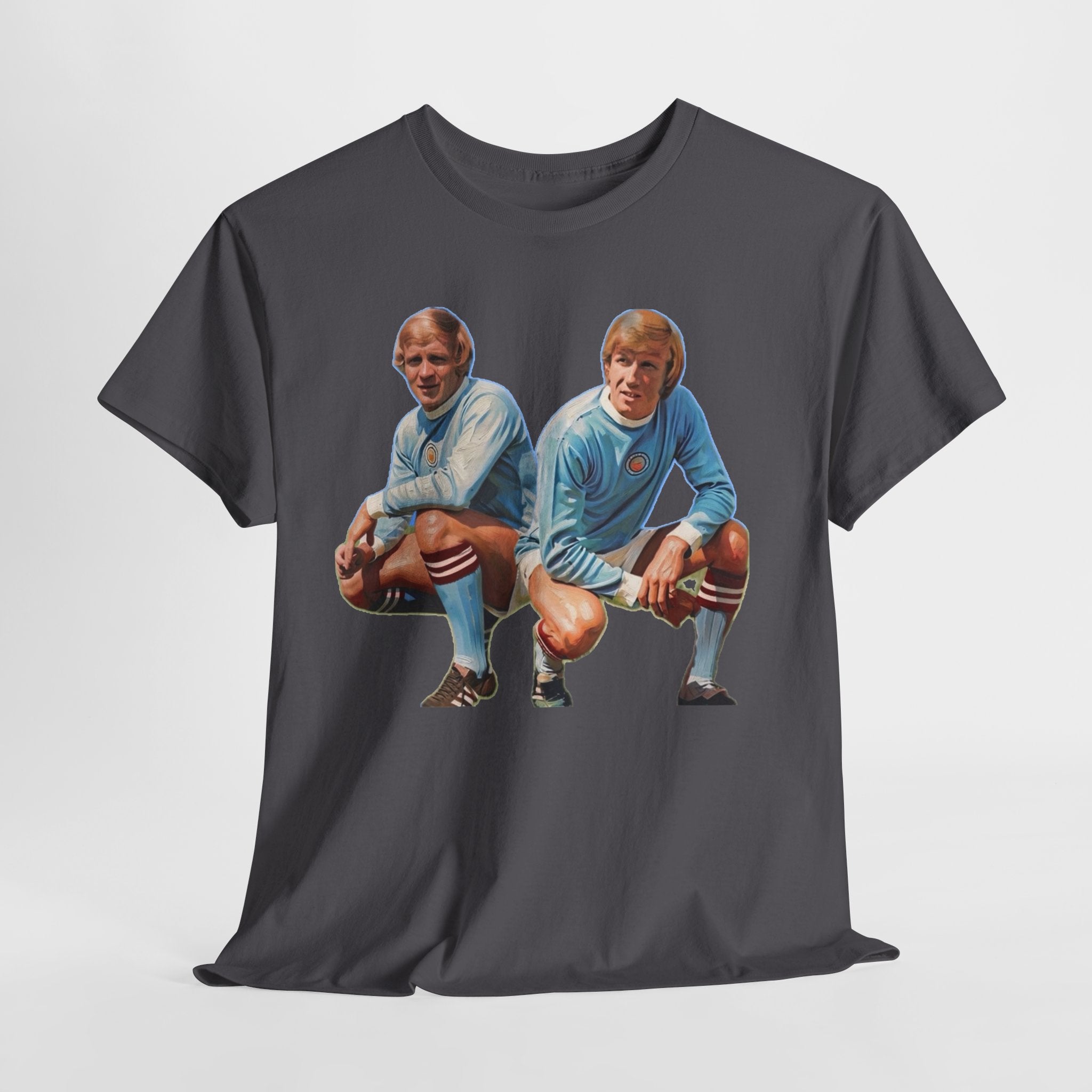 Franny Lee and Colin Bell Manchester City Retro Soccer Players T‑Shirt — Vintage Football Graphic Tee